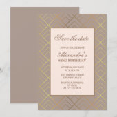 Élégantes invitations Save the date 62ème annivers (Devant / Derrière)