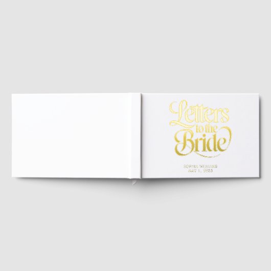 Élégantes lettres blanches et d'or à la mariée (Complet)