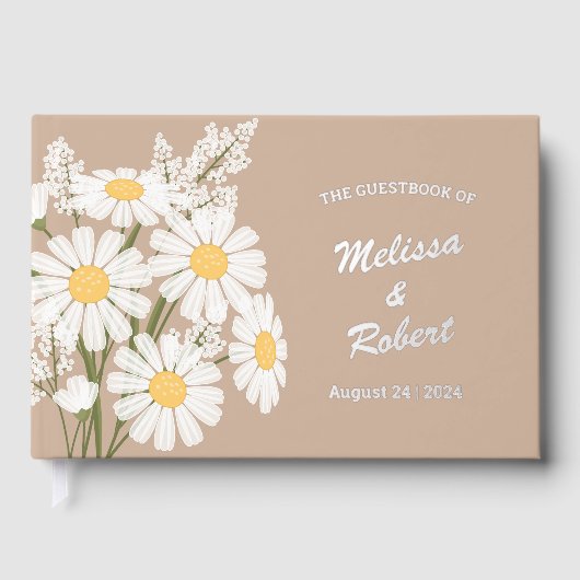 Elégantes marguerites blanches Mariage rustique Fo (Recto)