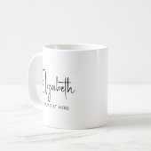 Élégantes Mugs De Café Ajouter Votre Nom Texte (Devant gauche)