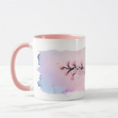 Élégantes Mugs Pastel en fleurs de cerises (Gauche)