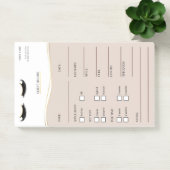Élégantes notes Post-it® beige et or pour clientes (Bureau)