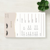 Élégantes notes Post-it® beige et or pour clientes (Bureau)