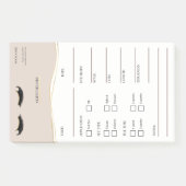 Élégantes notes Post-it® beige et or pour clientes (Devant)