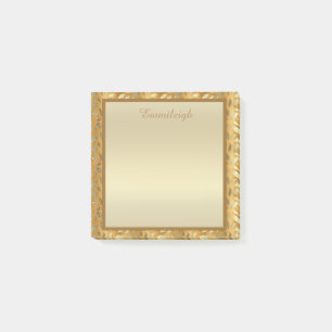 Élégantes notes Post-it feuilles d'or personnalisé