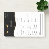 Élégantes notes Post-it® noires et dorées pour cli (Bureau)