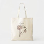 Élégantes pivoines Monogramme floral P Sac fourre- (Devant)