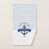 élégantes rayures bleu marine (Serviette à main)