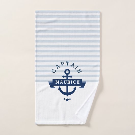 élégantes rayures bleu marine (Serviette à main)