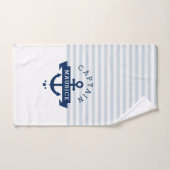 élégantes rayures bleu marine (Serviette à main)