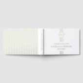 Élégantes rayures et initiales blanche mariage (Complet)