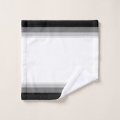 Élégantes rayures noires et grises (Gant de toilette)