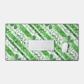 Élégantes rayures vertes et blanches Shamrock Pail (Clavier et souris)