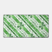 Élégantes rayures vertes et blanches Shamrock Pail (Recto)