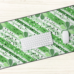 Élégantes rayures vertes et blanches Shamrock Pail