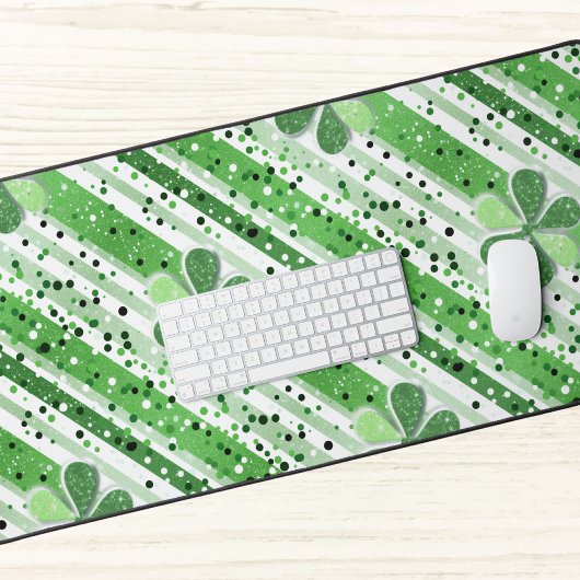 Élégantes rayures vertes et blanches Shamrock Pail