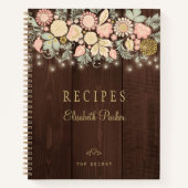 Élégantes recettes de livres de cuisine à fleurs e (Devant)