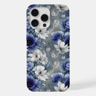 Élégantes roses et lys bleus et blancs