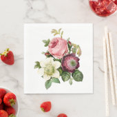 Élégantes serviettes en papier rose (En situation)