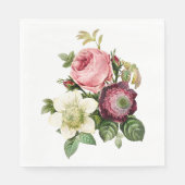 Élégantes serviettes en papier rose (Devant)