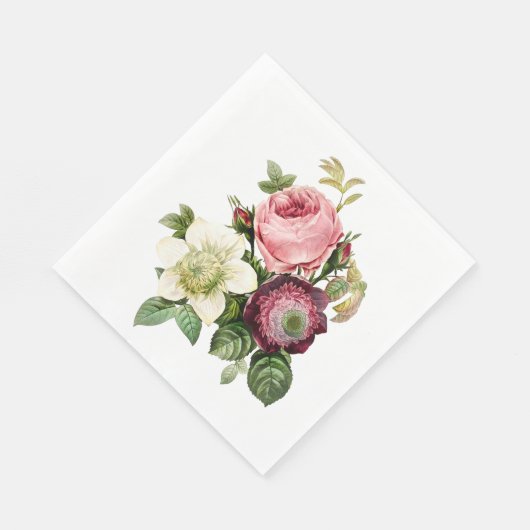 Élégantes serviettes en papier rose (Coin)