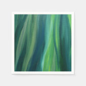 Élégantes serviettes en papier vert (Devant)