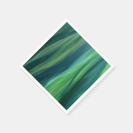 Élégantes serviettes en papier vert (Coin)