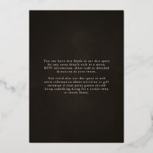 Élégantes stars Cocktails de Noël Foil Invitation (Verso)