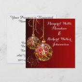 Élégantes Vacances - Invitation de Mariage (Devant / Derrière)