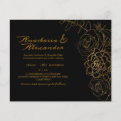 ElegantGold Budget Uitnodiging tot bruiloft. Flyer (Voorkant)