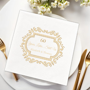  elegantie - "60 jaar later, nog steeds ons" folie servetten