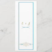 Elegantie Bruiloft Menu (Achterkant)