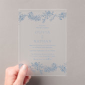  elegantie: Classic Floral Wedding Acryl Uitnodigingen (Insitu (Draagbaar))