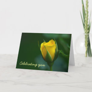 Elegantie en eenvoud. Zonnige verjaardagsgroeten Kaart