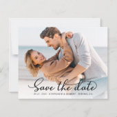 Elegantie Foto Budget Bruiloft Save The Date Kaart (Voorkant)