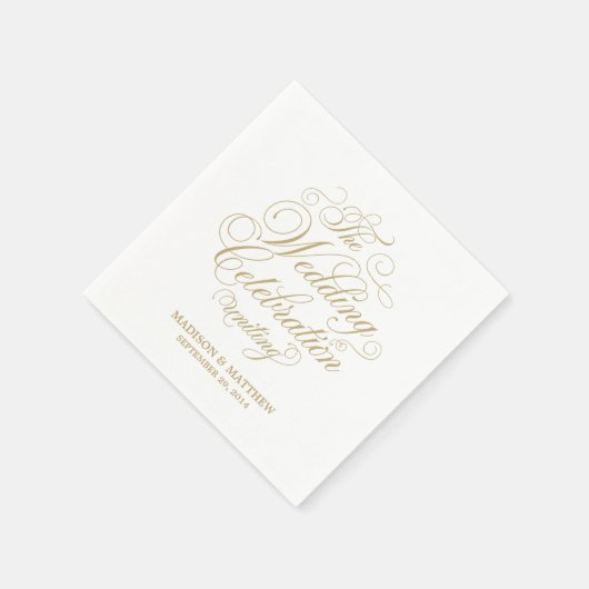 elegantie | Gepersonaliseerde papieren servetten (Hoek)