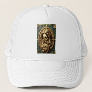 Elegantie in Absolutie Kruis op Marmer Met Verguld Trucker Pet