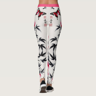 Elegantie in bloei: Florale harmonie bedrukt Leggings