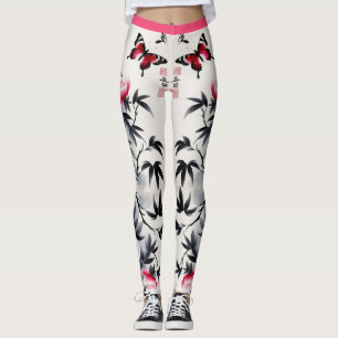 Elegantie in bloei: Florale harmonie gedrukt Leggings