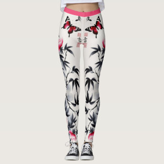 Elegantie in bloei: Florale harmonie gedrukt Leggings