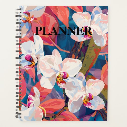 Elegantie in bloei: uw door orchideeën ontworpen p planner (Voorkant)