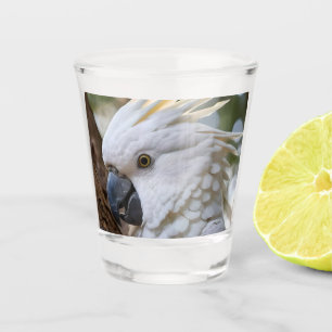 Elegantie in het wit: de majestueuze Aussie Cockat Shot Glas