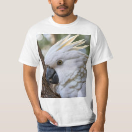Elegantie in het wit: de majestueuze Aussie Cockat T-shirt