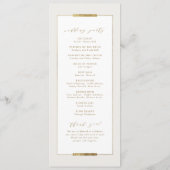 Elegantie in lijst Eenvoudig Modern Klasse Bruilof Programma (Achterkant)