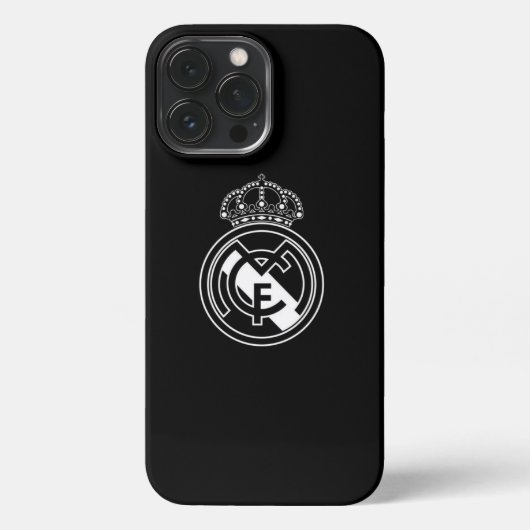 Elegantie in Monochrome: Real Madrid B & W telefoo iPhone Hoesje (Achterkant)