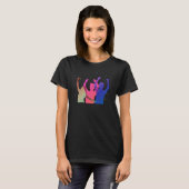 Elegantie in schaduwen: Women's Group Dance T-shirt (Voorkant volledig)