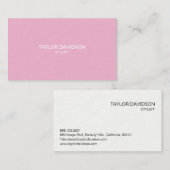 Elegantie in stijl: Roze, Zwart & Wit Business Ca Visitekaartje (Voorkant / Achterkant)