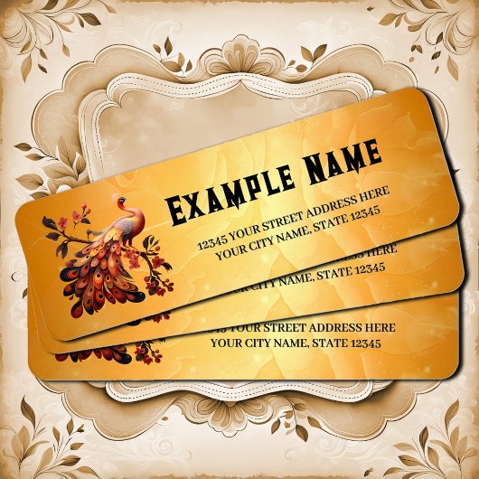 Elegantie in veren etiket