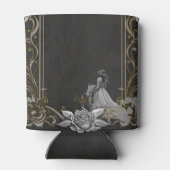 Elegantie in zilver en zwart. blikjeskoeler (Achterkant)