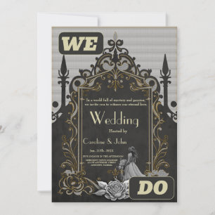 Elegantie in zilver en zwart. kaart